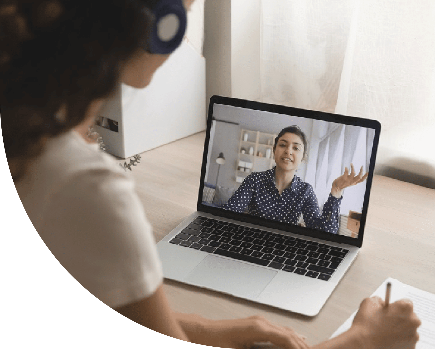 Child Studying On Computer With Onlne Tutor